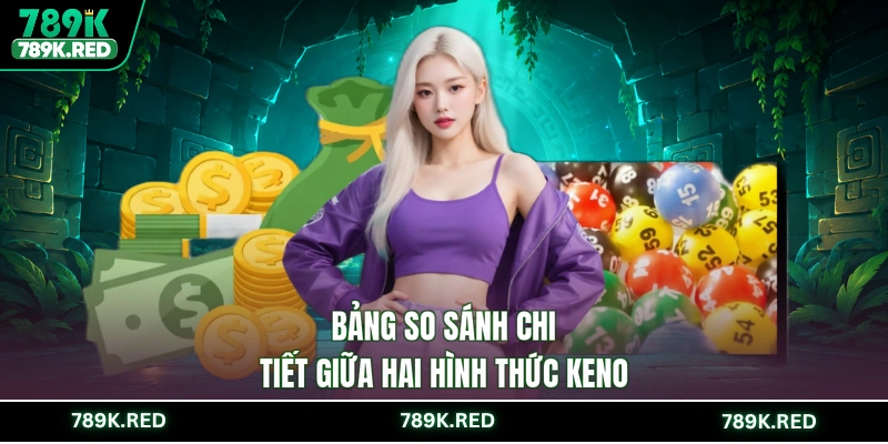 Bảng so sánh chi tiết giữa hai hình thức Keno